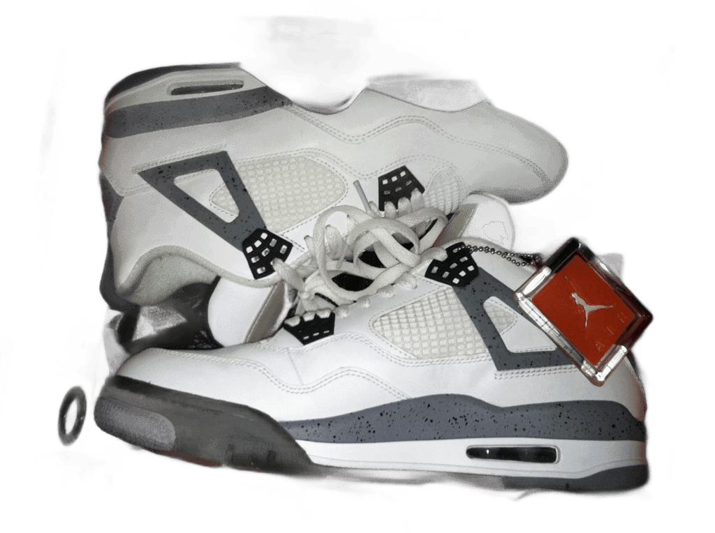 Air Jordan 4 Retro in White Cement (White/Fire Red-Tech Grey-Black)