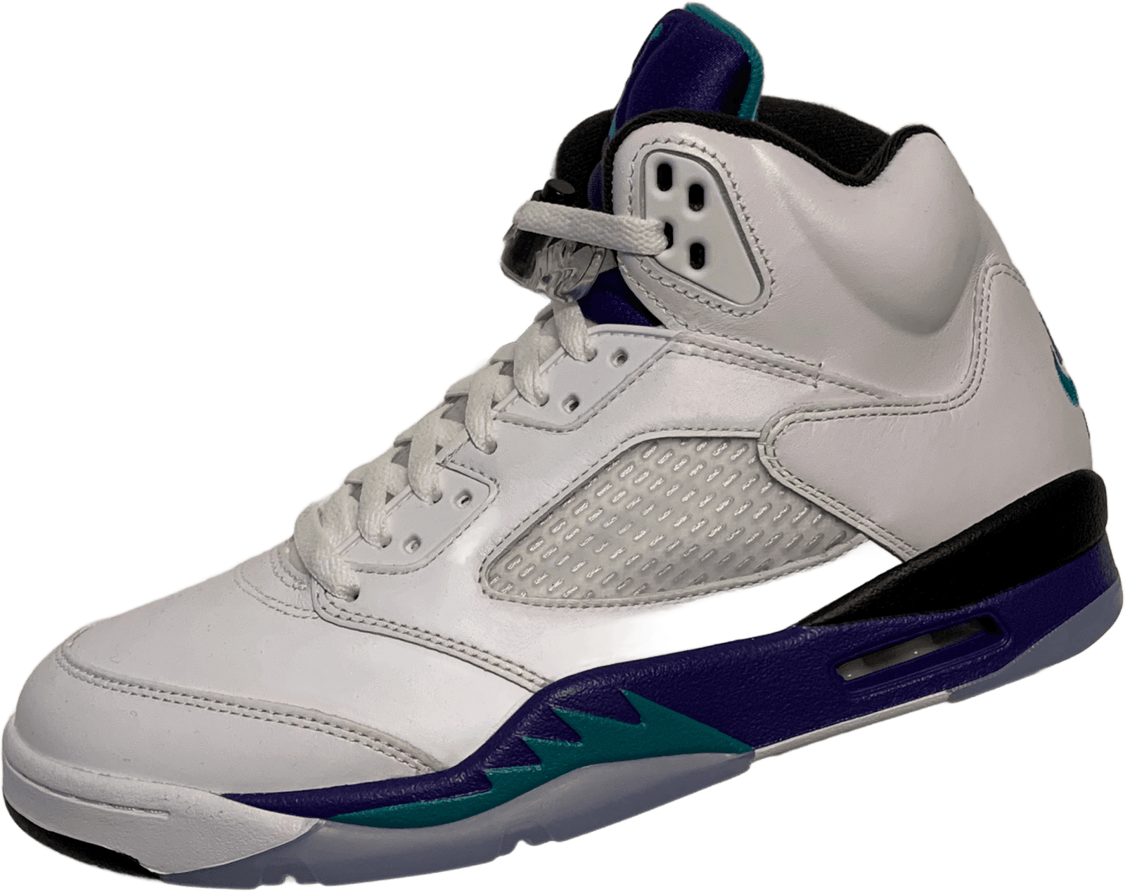 Air Jordan 5 Retro in Grape (White/New Emerald-Grape Ice)