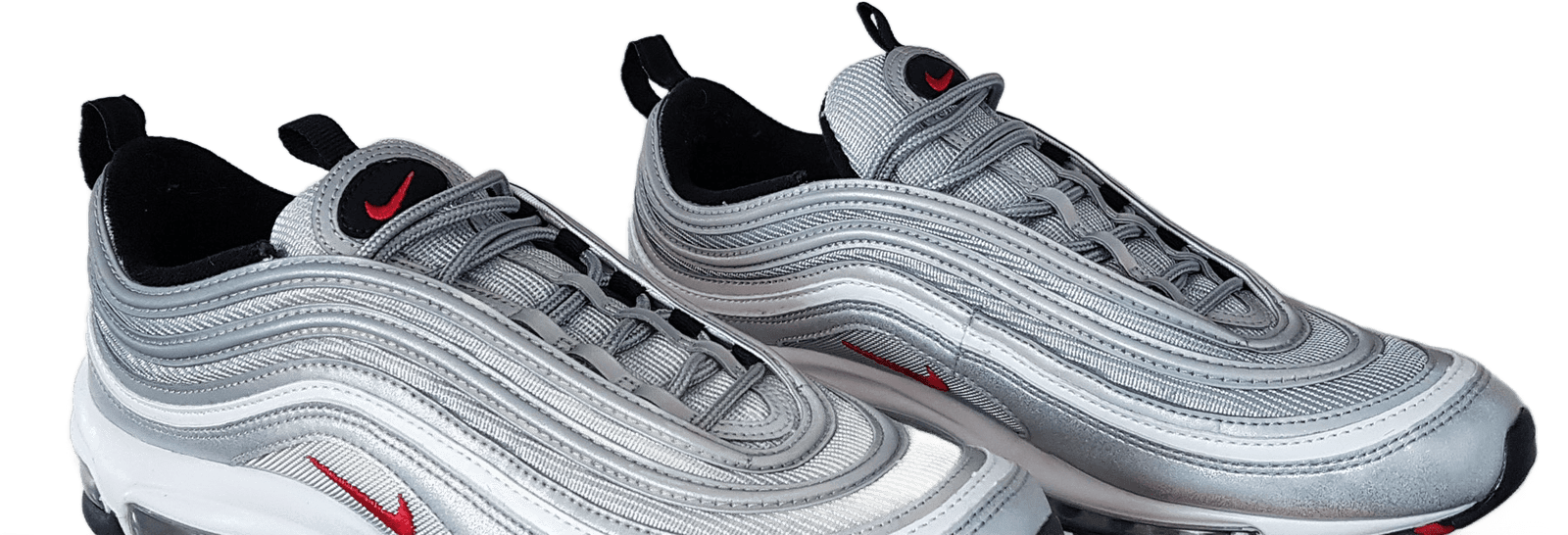 Air Max 97 in Silver Bullet (Metallic Silver/Varsity Red)